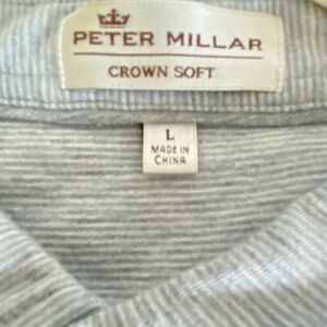 Peter Millar Blue Striped Polo Shirt